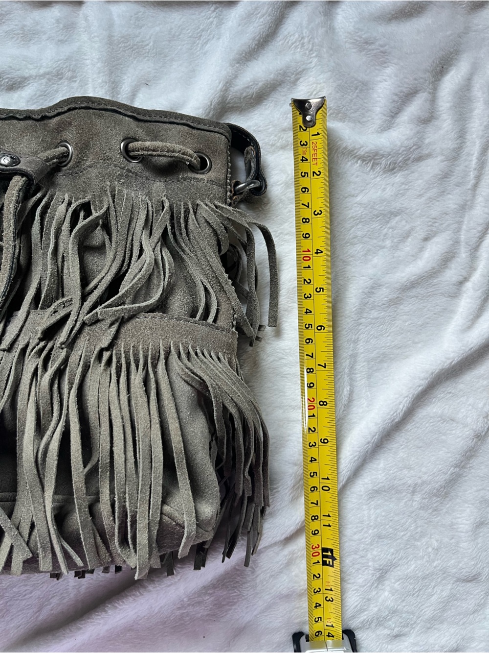 Patricia Nash Olive Suede Fringe Crossbody - Picture 6 of 6